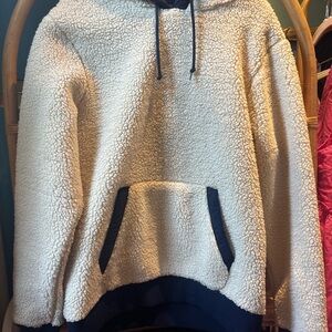 Old Navy Navy and Cream Sherpa‎ Hoodie Jacket